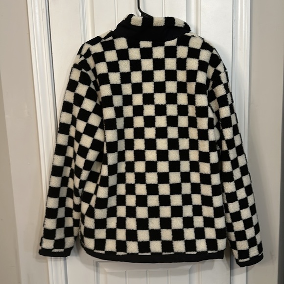 Pendelton Checkerboard White Black Jacket Fleece Size Large - Picture 9 of 14